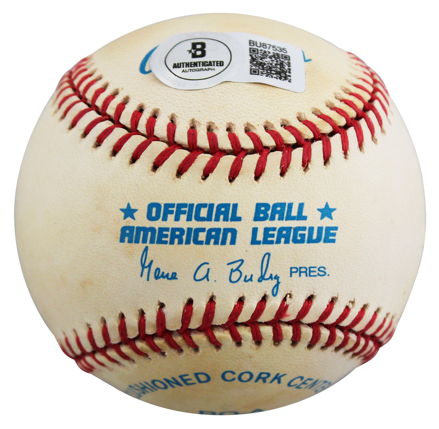 Athletics Jose Canseco "88 MVP" Signed Gene Budig OAL Baseball BAS #BU87535