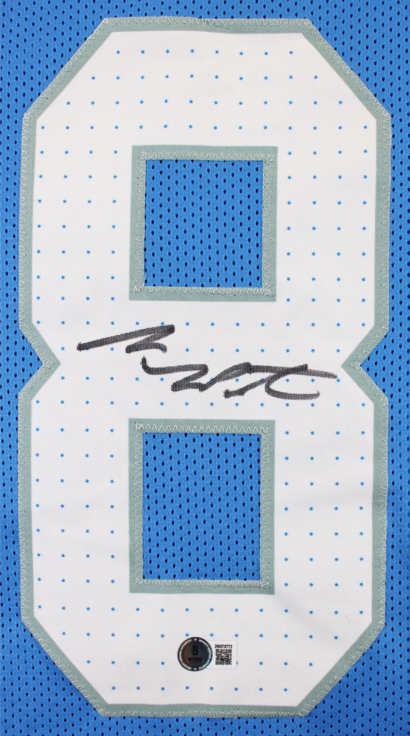 Sam Laporta Authentic Signed Blue Pro Style Jersey Autographed BAS Witnessed 1