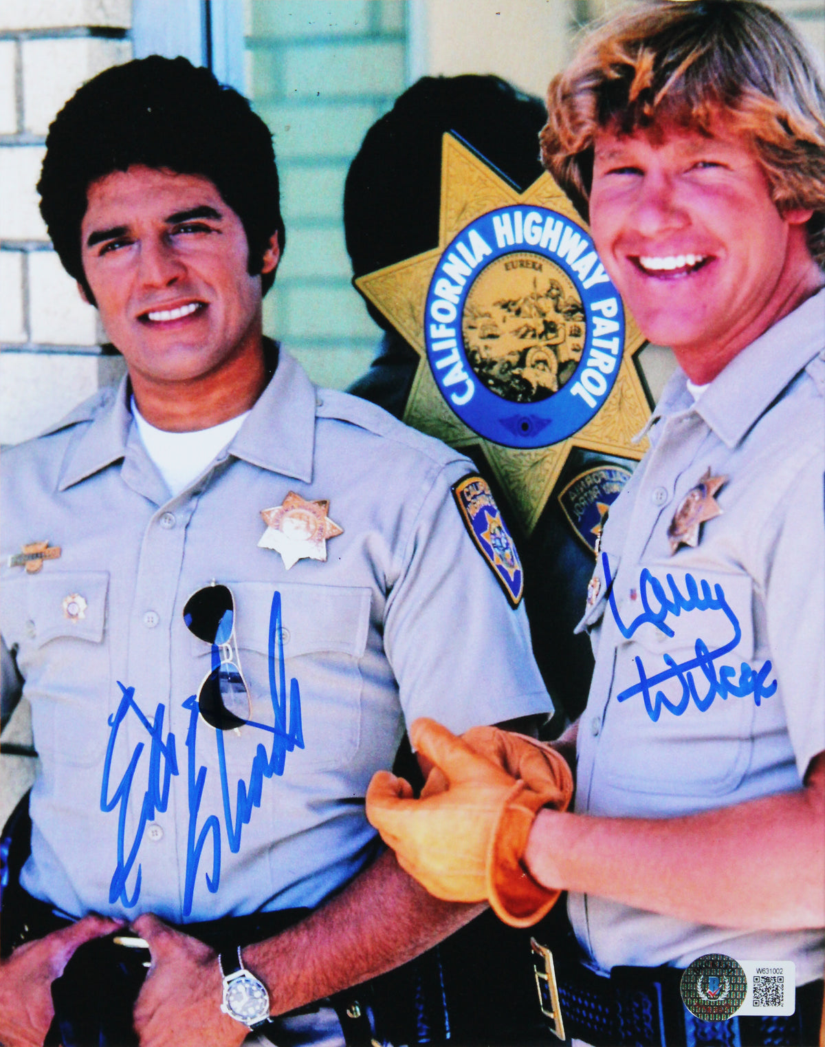 CHiPS (3) Estrada, Wilcox & Pine Authentic Signed 8x10 Photo Framed Display BAS