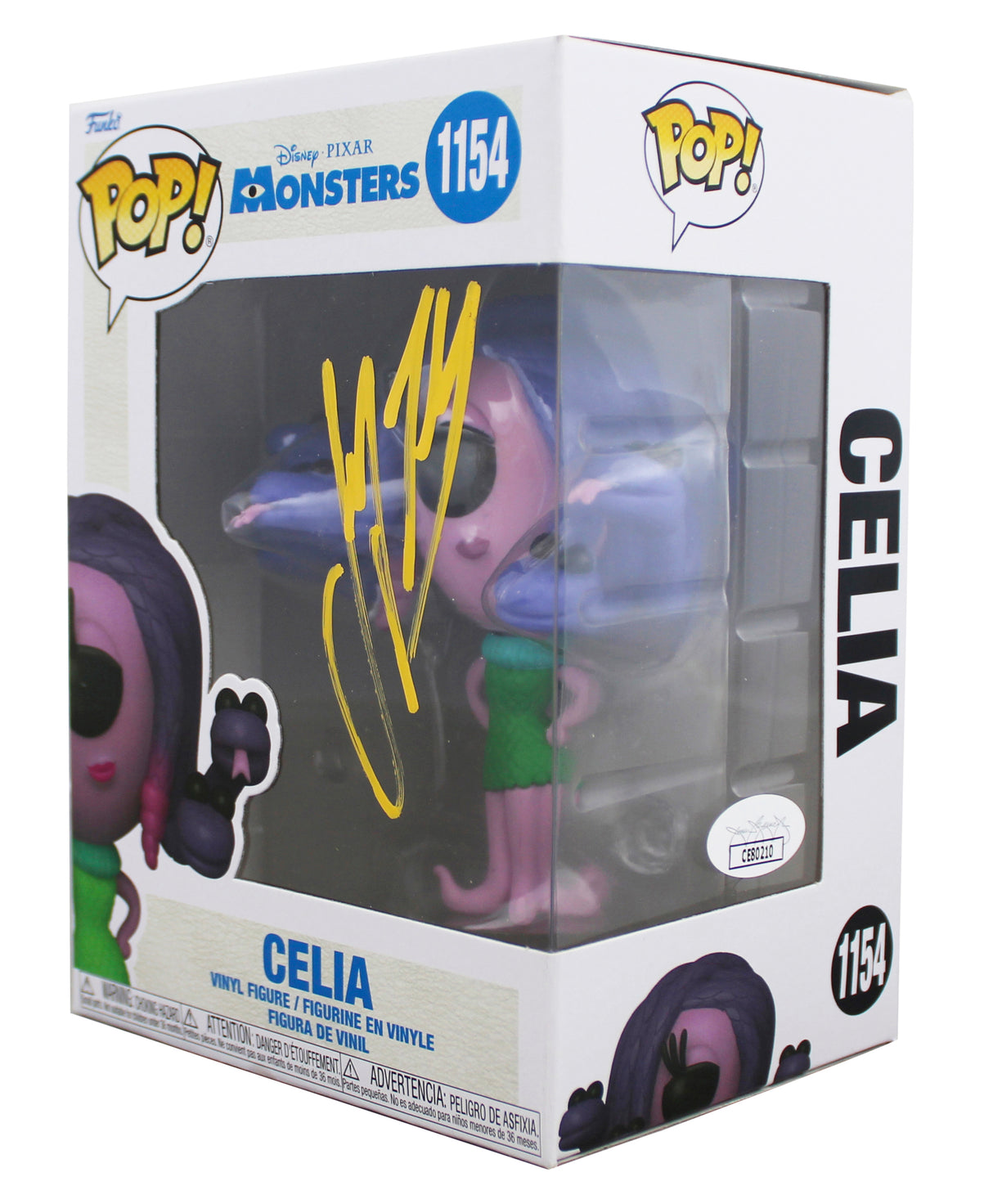 Jennifer Tilly Monsters Signed Celia #1154 Funko Pop Vinyl Figure JSA #CE80210