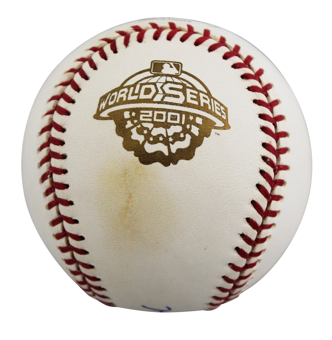 D-Backs Mark Grace Authentic Signed 2001 WS Logo OML Baseball BAS #BU87490