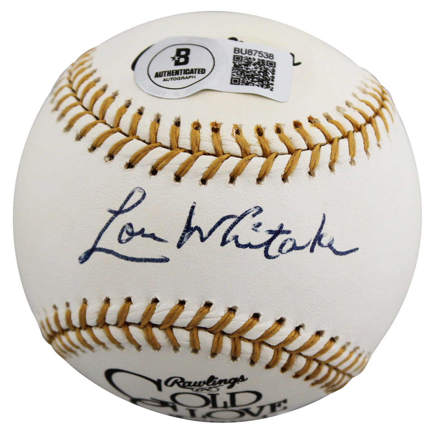 Tigers Lou Whitaker Signed Rawlings Gold Glove Logo OML Baseball BAS #BU87538