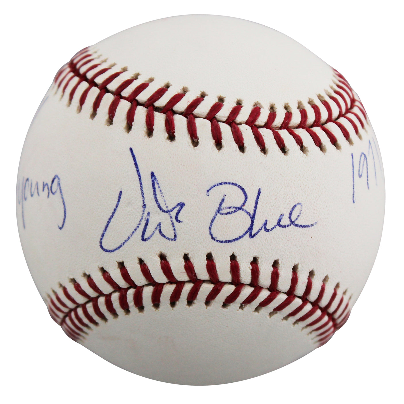 Athletics Vida Blue "71 Cy Young, 71 MVP" Signed OAL Baseball BAS #BU43401