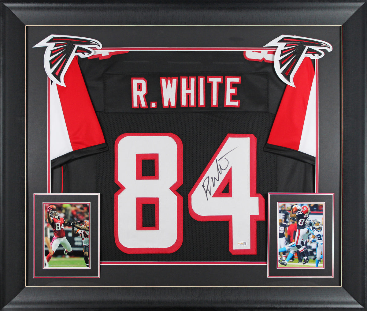 Roddy White Authentic Signed Black Pro Style Framed Jersey JSA Witness