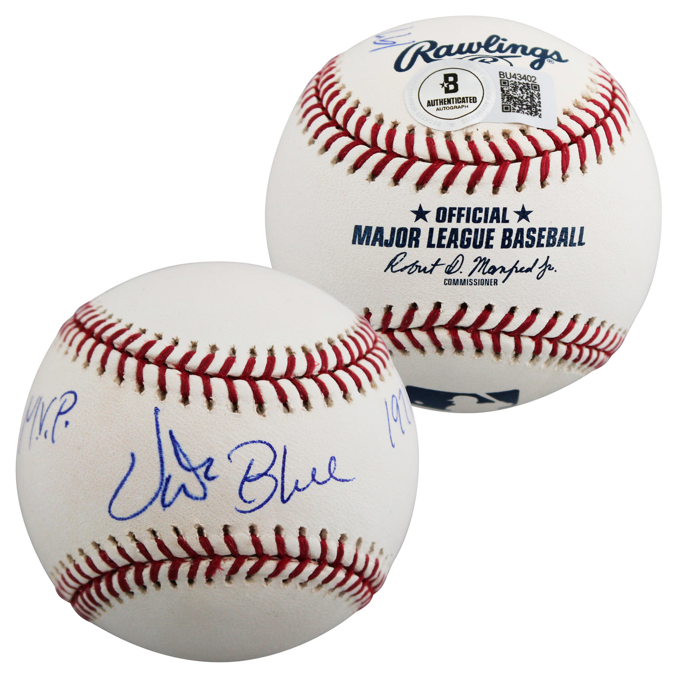 Athletics Vida Blue "71 Cy Young, 71 MVP" Signed OAL Baseball BAS #BU43402