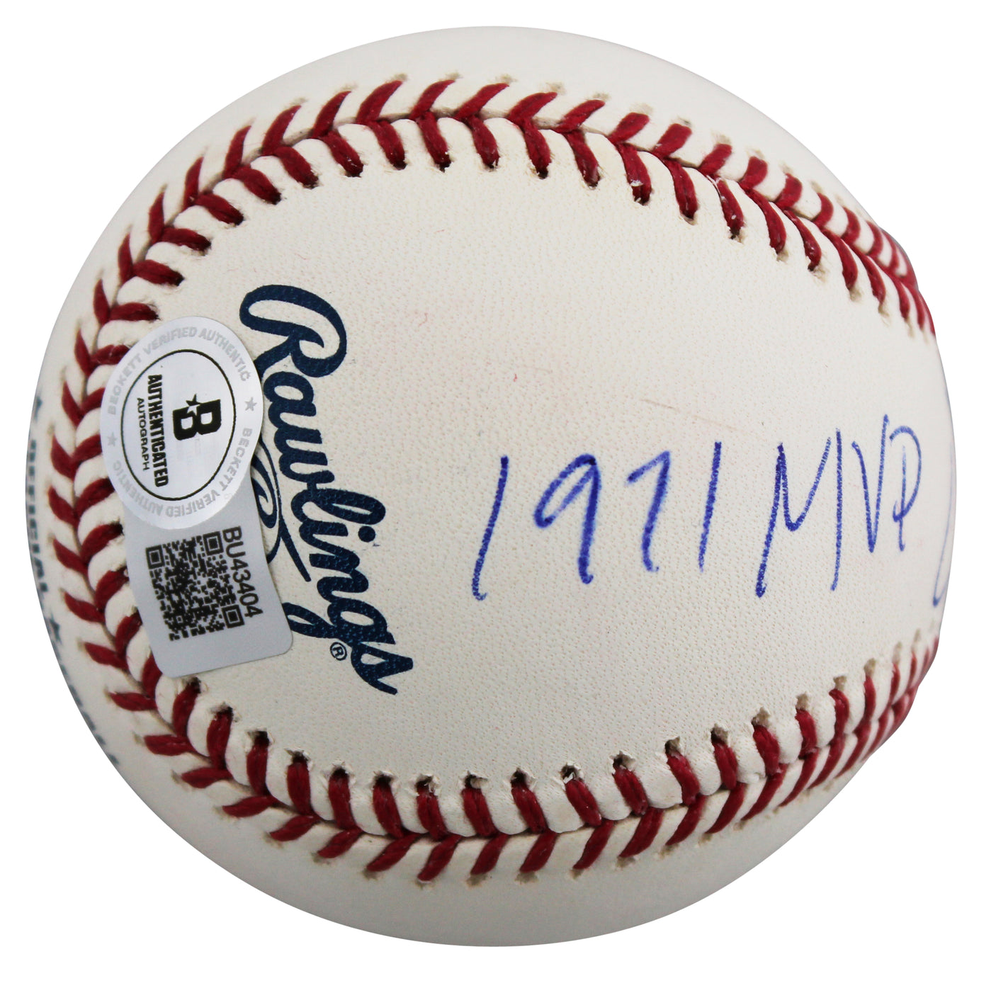 Athletics Vida Blue "71 Cy Young, 71 MVP" Signed OAL Baseball BAS #BU43404