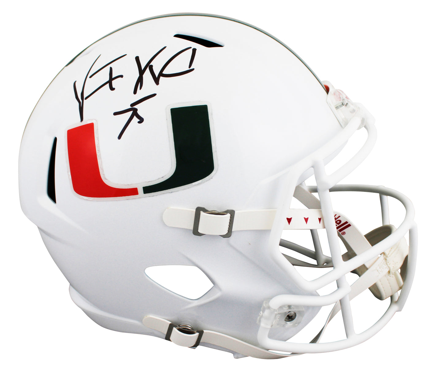 Miami Vince Wilfork Authentic Signed Full Size Speed Rep Helmet BAS Witnessed