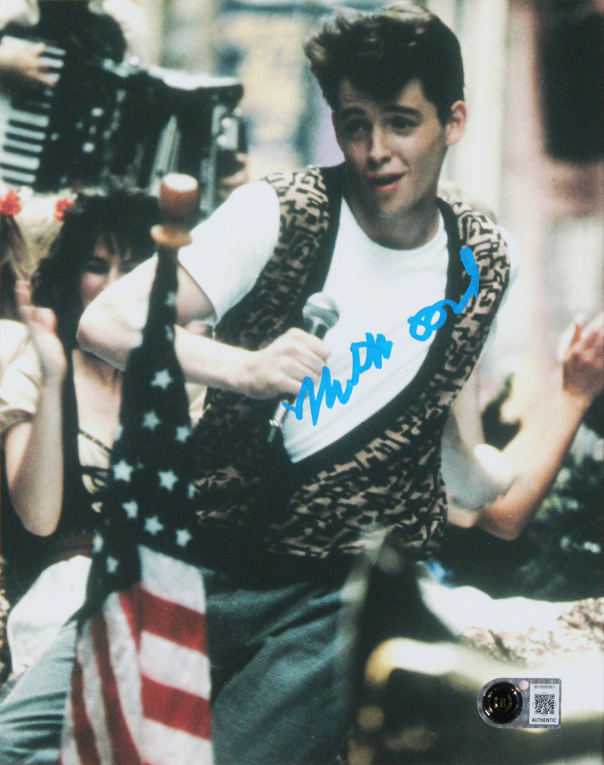 Matthew Broderick Ferris Bueller's Day Off Signed 8x10 Framed Photo BAS 2