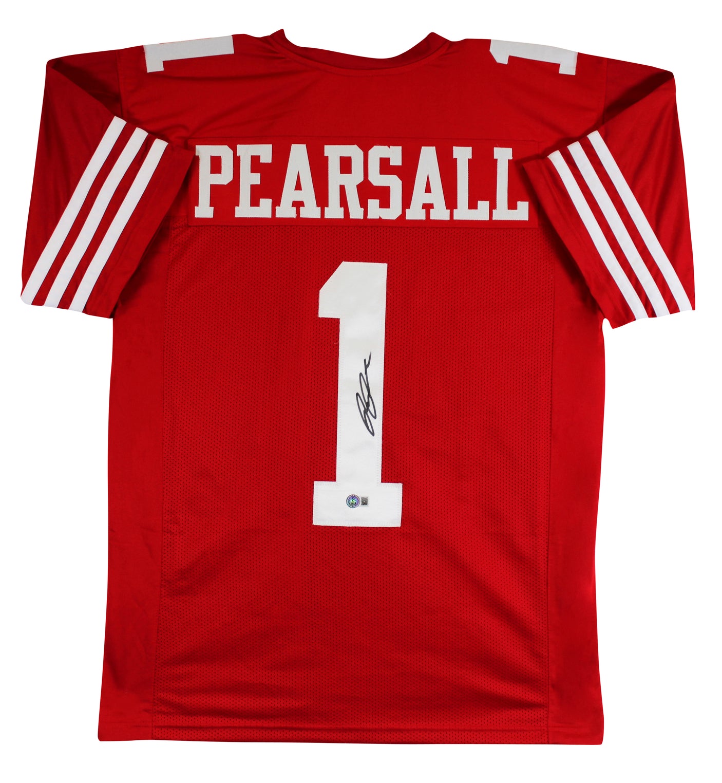 Ricky Pearsall Authentic Signed Red Pro Style Jersey Autographed BAS Witnessed 2