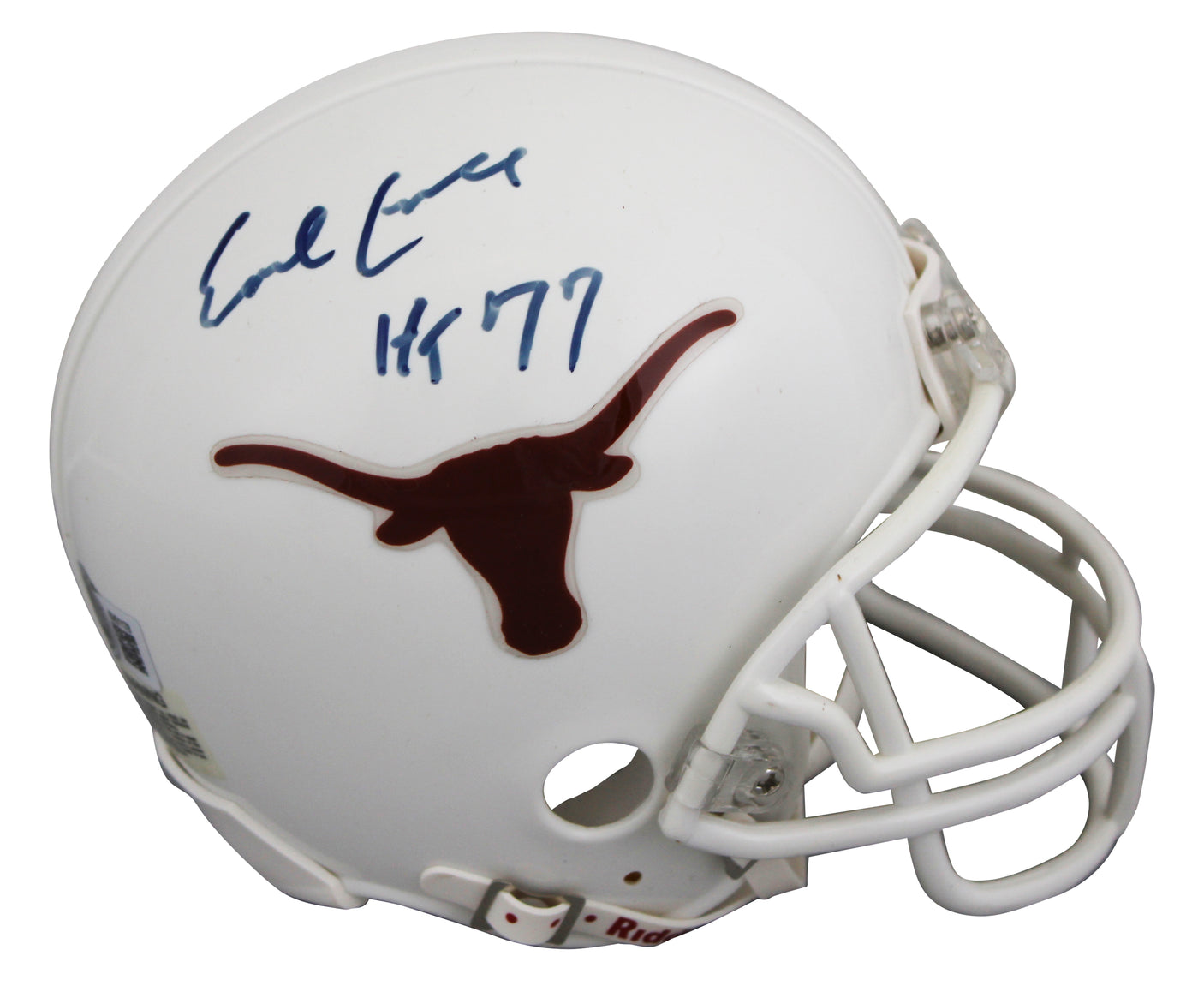 Texas Earl Campbell "HT 77" Authentic Signed VSR4 Rep Mini Helmet BAS #BV01178