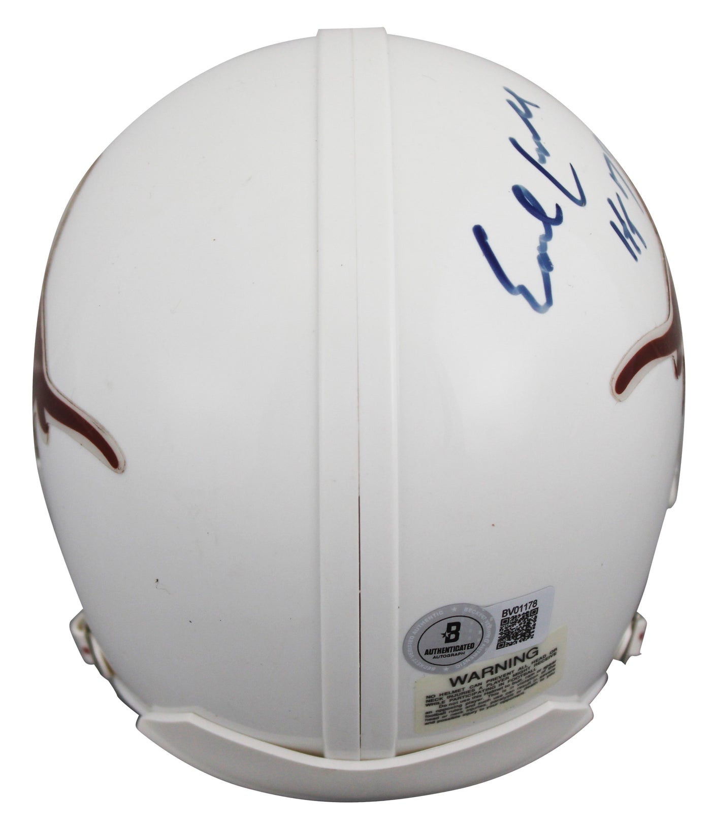 Texas Earl Campbell "HT 77" Authentic Signed VSR4 Rep Mini Helmet BAS #BV01178