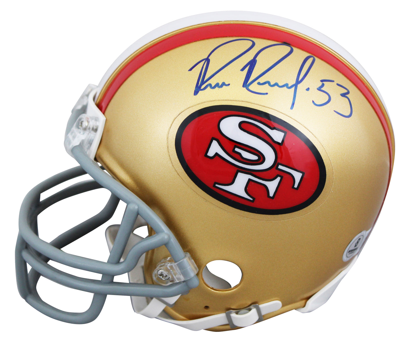 49ers Bill Romanowski Authentic Signed VSR4 Rep Mini Helmet BAS #BV01192