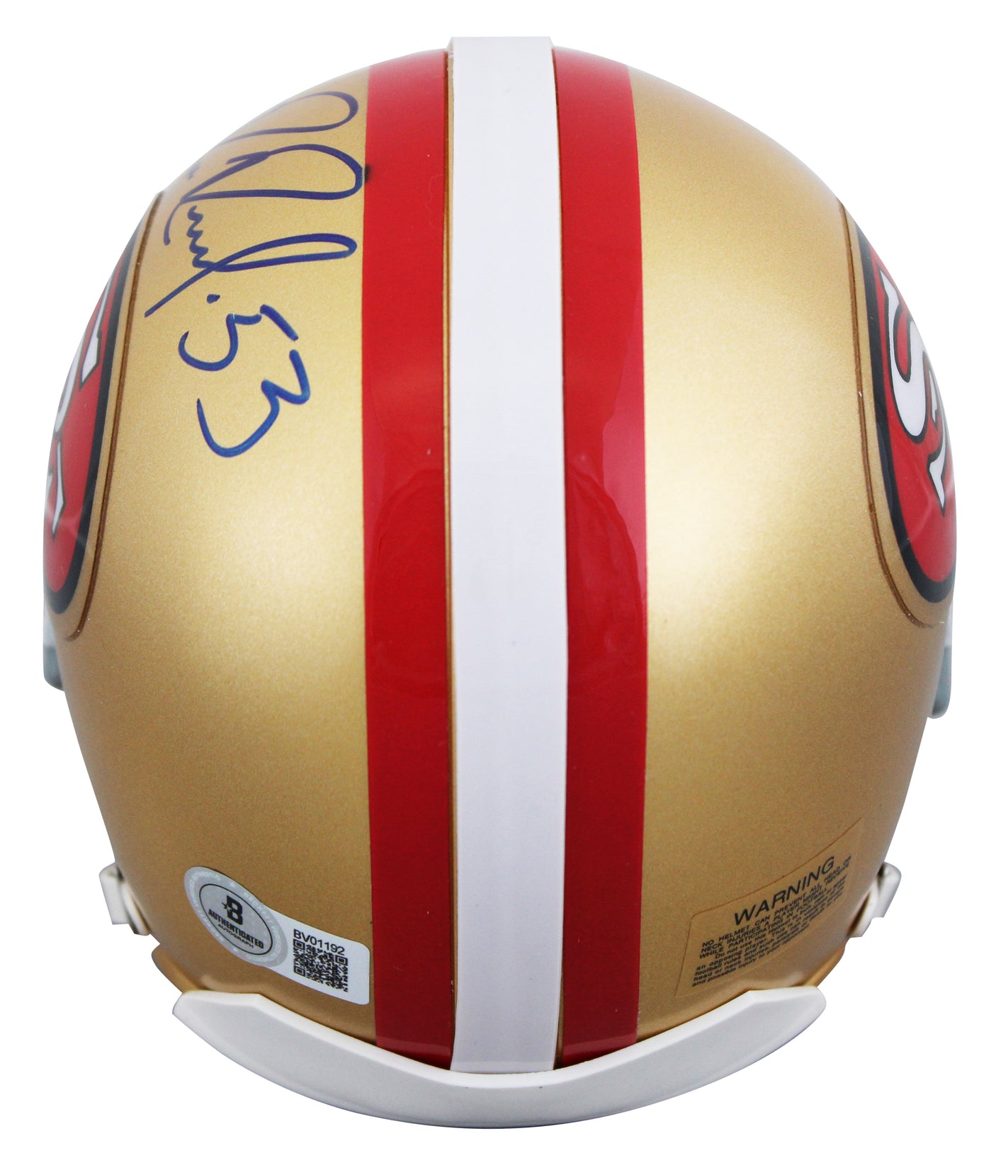 49ers Bill Romanowski Authentic Signed VSR4 Rep Mini Helmet BAS #BV01192