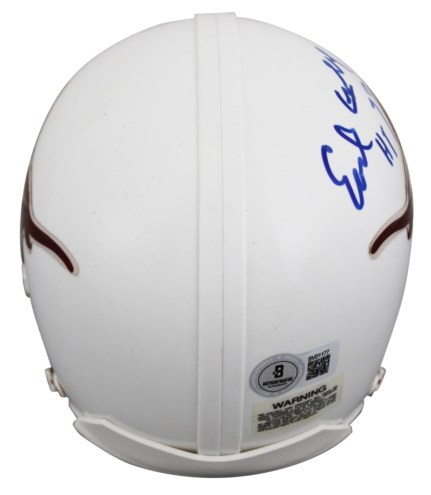 Texas Earl Campbell "HT 77" Authentic Signed VSR4 Rep Mini Helmet BAS #BV01177