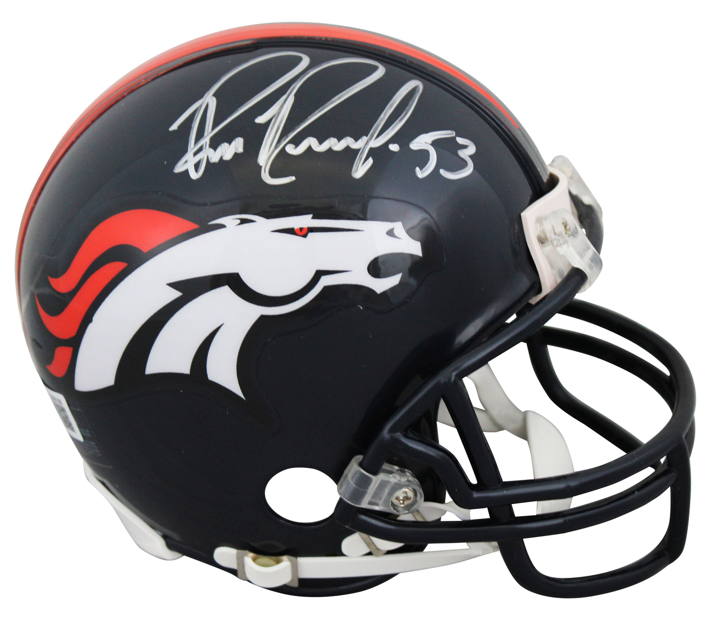 Broncos Bill Romanowski Authentic Signed VSR4 Rep Mini Helmet W/ Case BAS