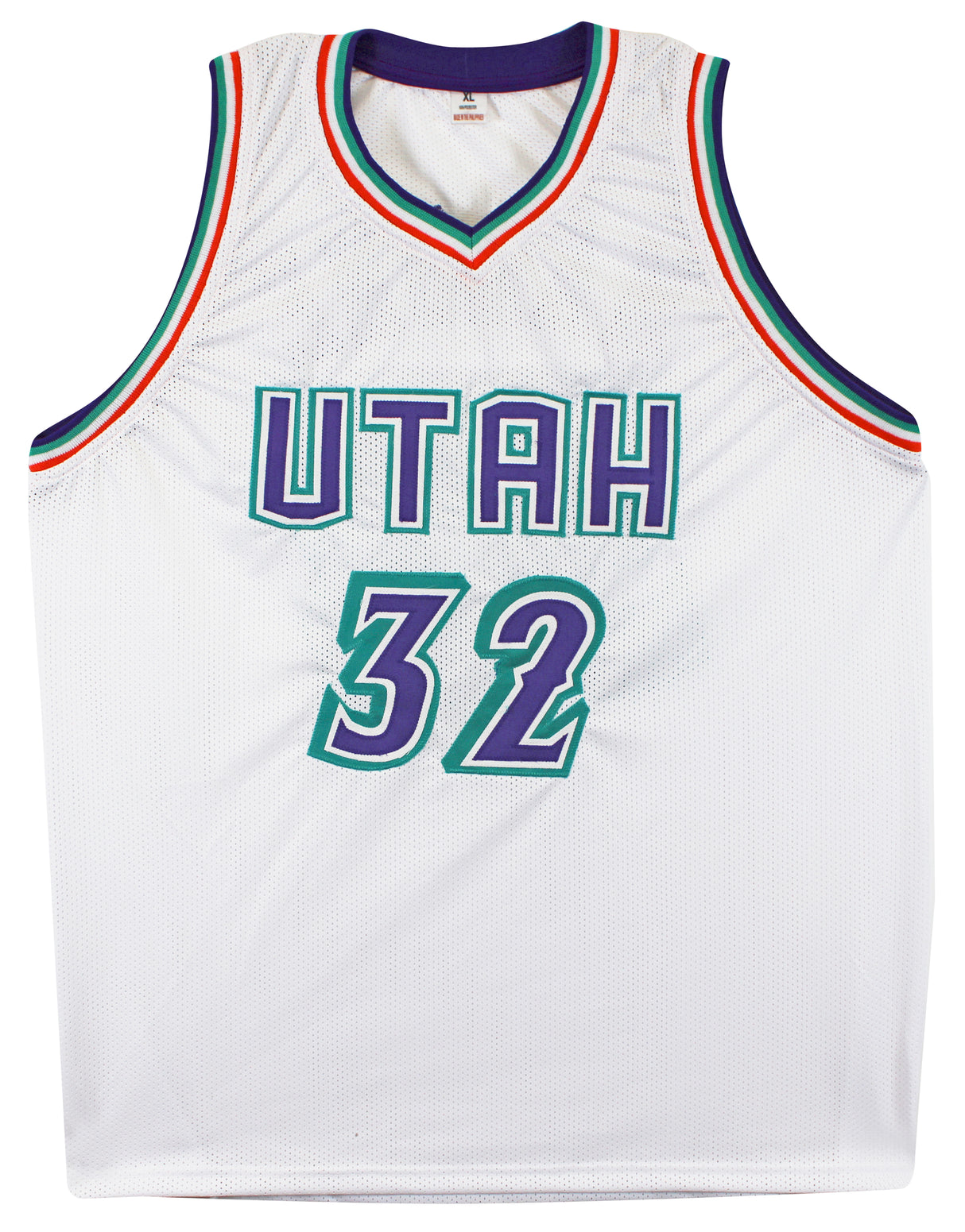 Karl Malone Authentic Signed White Pro Style Jersey Autographed BAS Witnessed