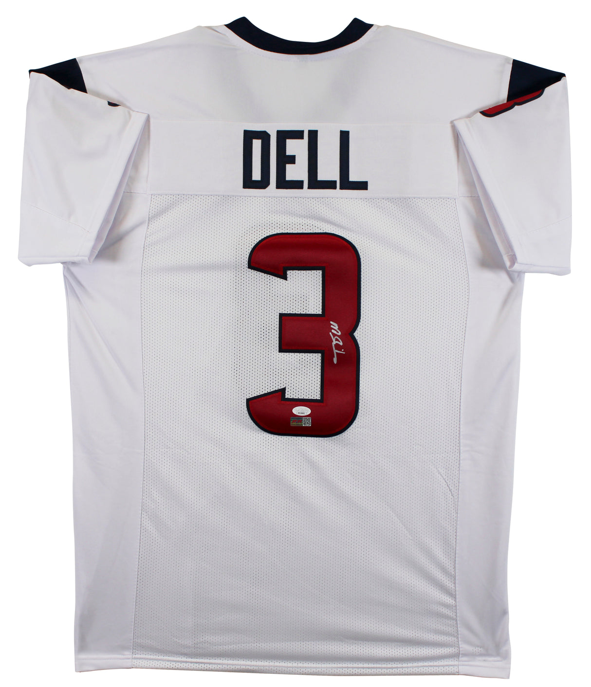 Tank Dell Authentic Signed White Pro Style Jersey Autographed JSA