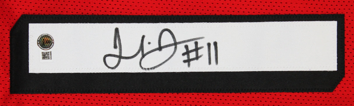 Julio Jones Authentic Signed Red Pro Style Framed Jersey BAS Witnessed