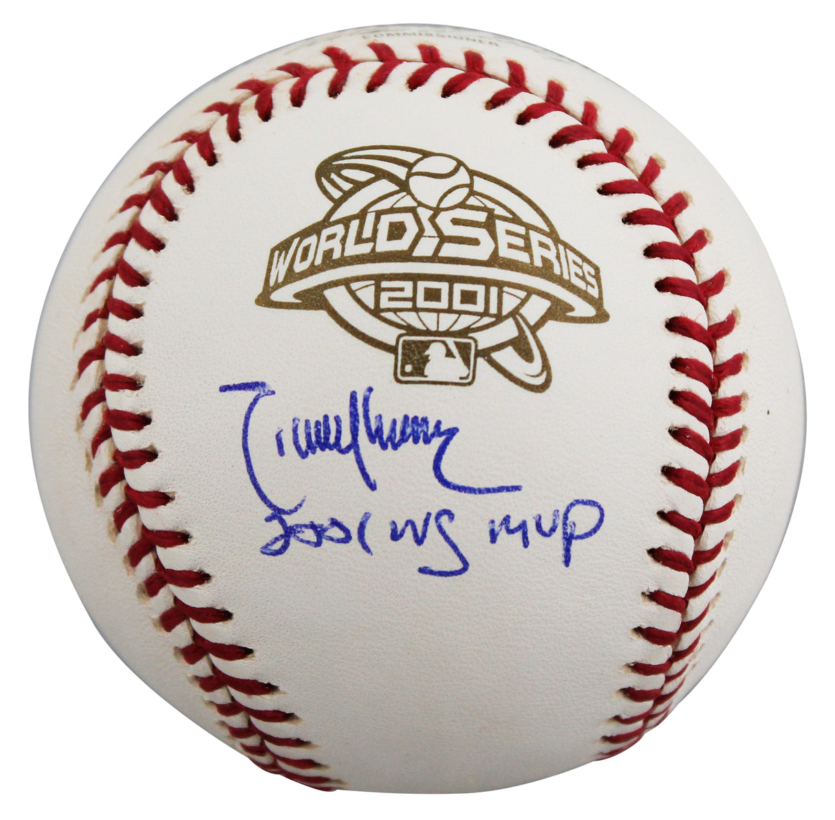 D-Backs Randy Johnson "WS MVP" Signed 2001 WS Logo OML Baseball BAS #BW88063