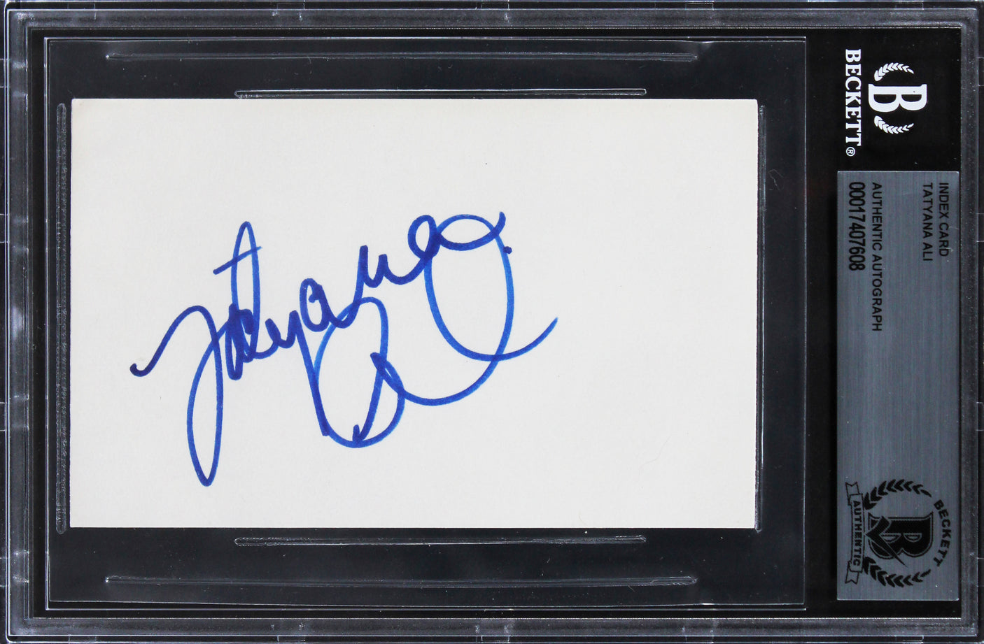 Tatyana Ali Fresh Prince of Bel-Air Authentic Signed 3x5 Index Card BAS Slabbed
