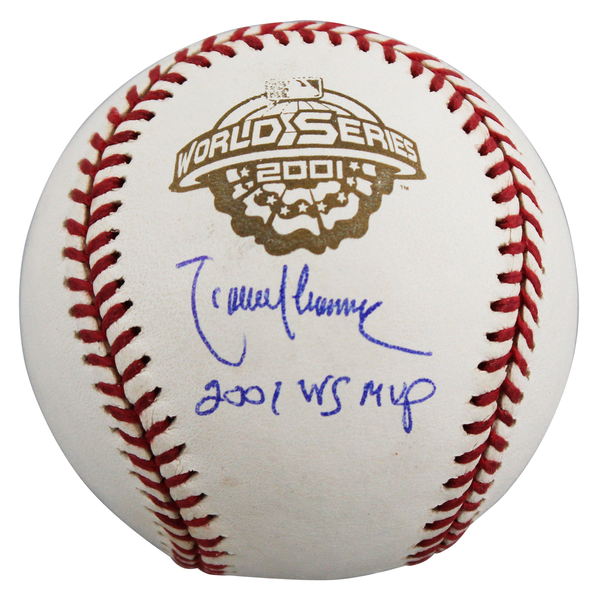 D-Backs Randy Johnson "WS MVP" Signed 2001 WS Logo OML Baseball BAS #BW88062