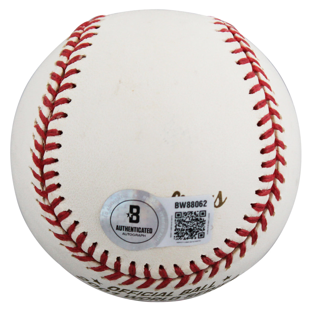 D-Backs Randy Johnson "WS MVP" Signed 2001 WS Logo OML Baseball BAS #BW88062