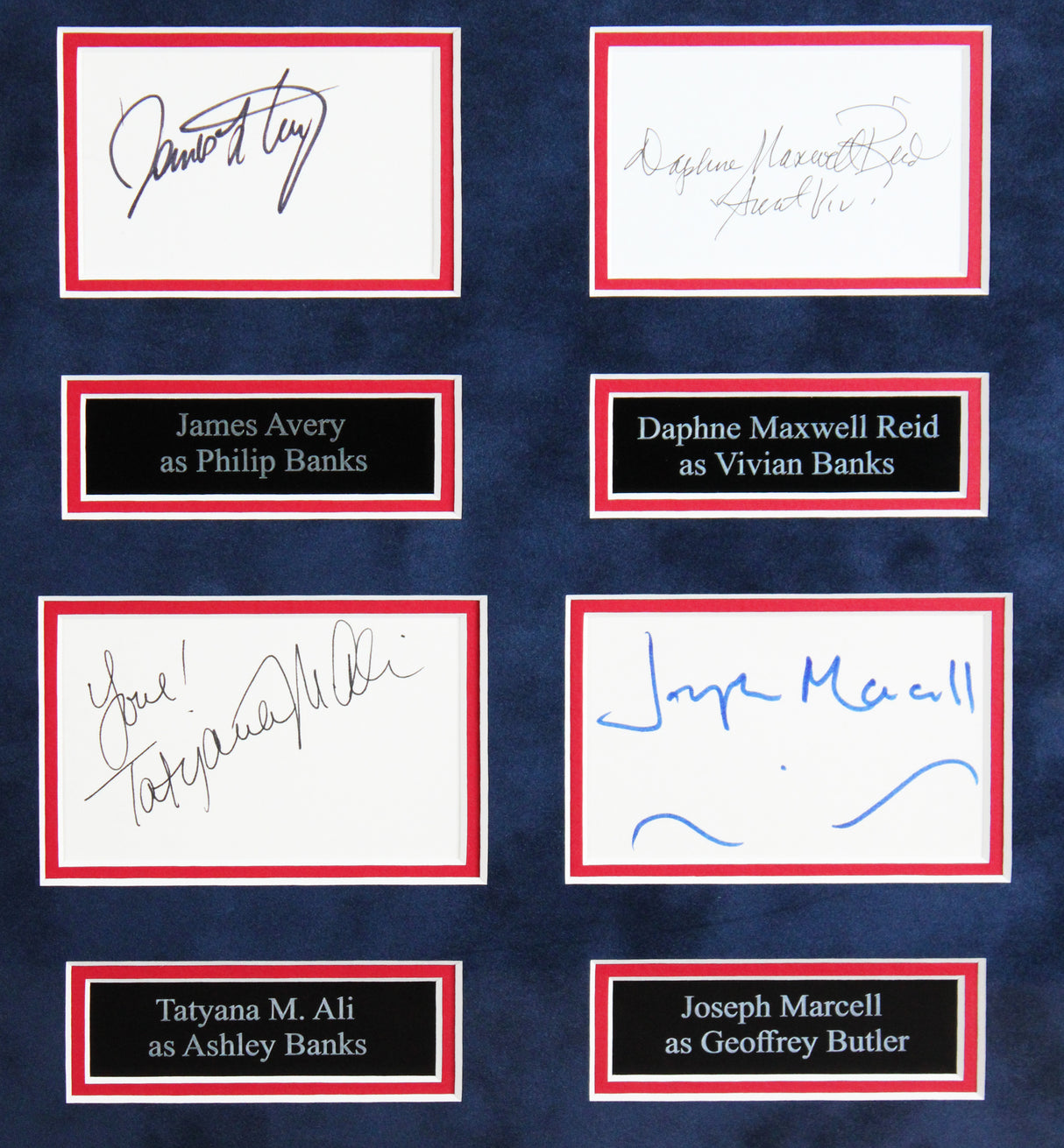 Fresh Prince of Bel-Air (7) Smith, Parsons, Ribeiro +4 Signed Framed Display BAS