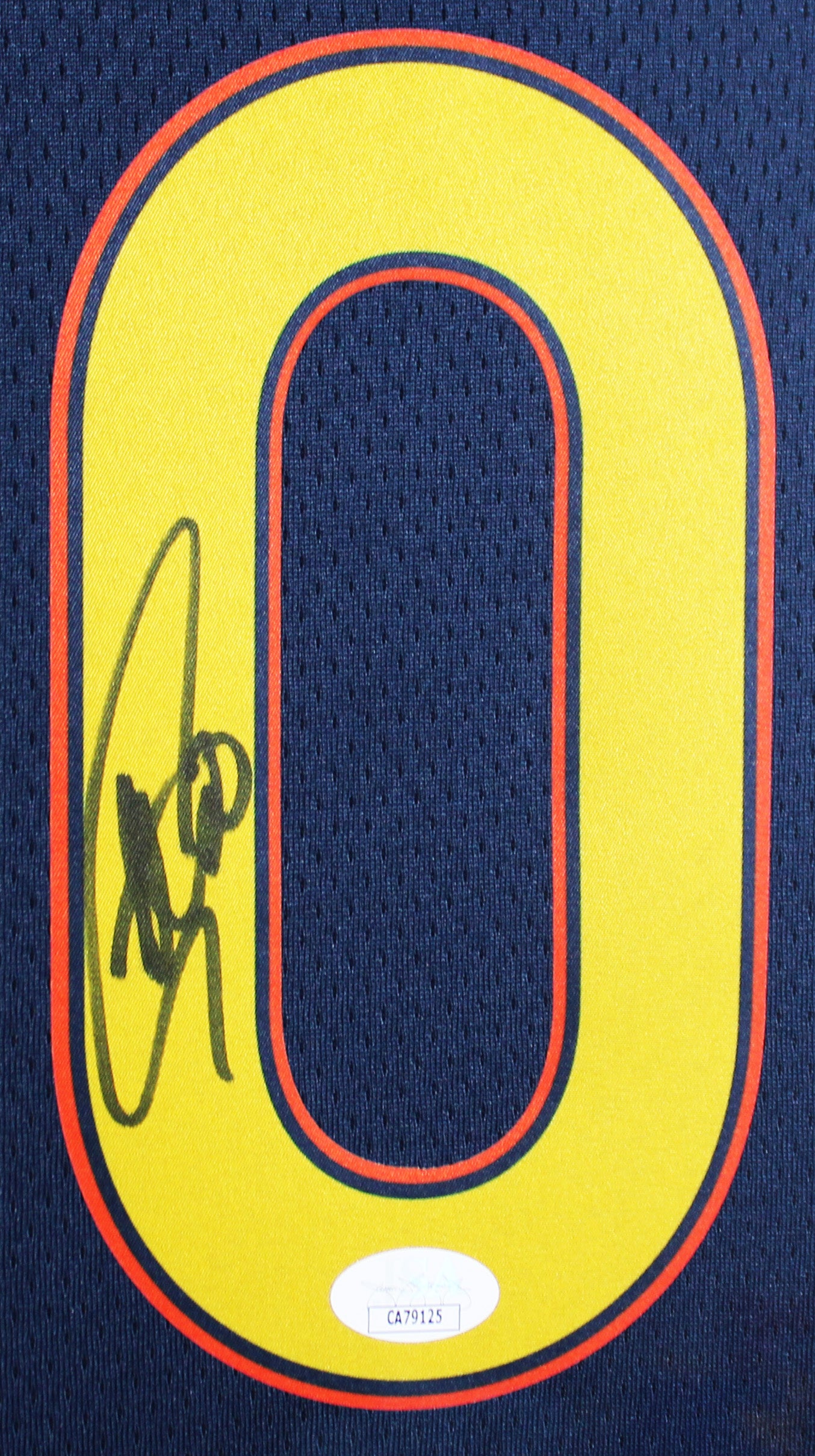 Warriors Stephen Curry Authentic Signed Navy Nike Swingman Framed Jersey JSA