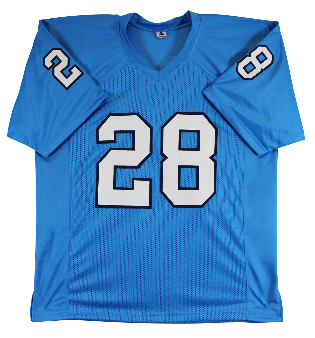 North Carolina Omarion Hampton Signed Carolina Blue Pro Style Jersey BAS Witness