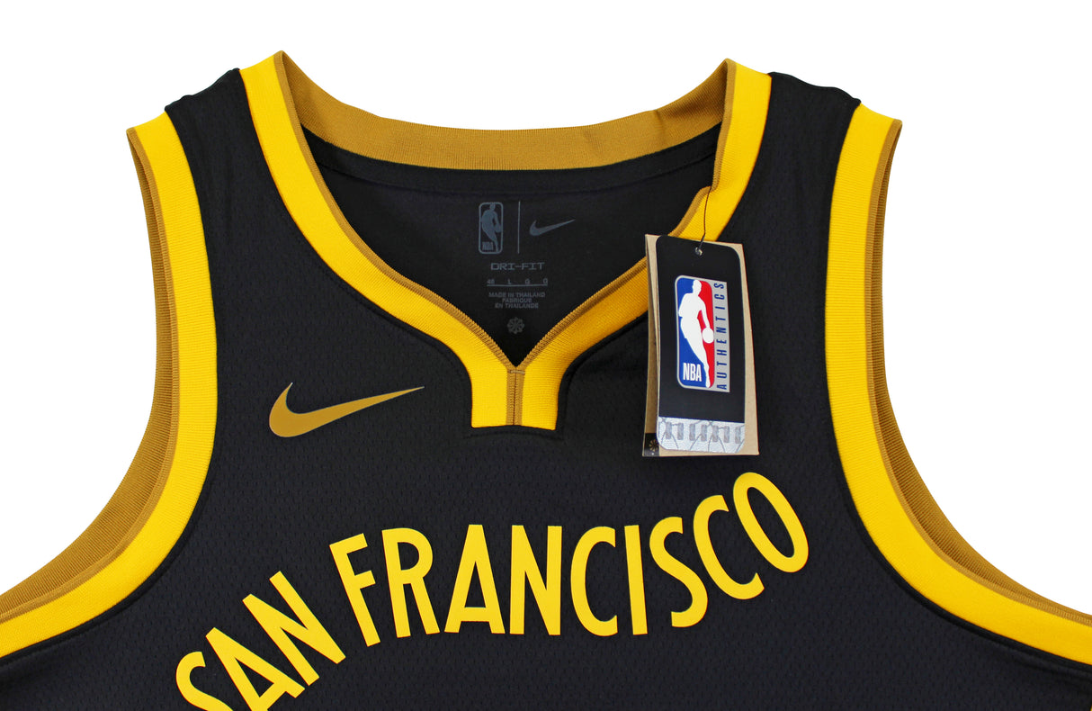 Warriors Stephen Curry Signed Black Nike 2023 City Edition Swingman Jersey BAS W