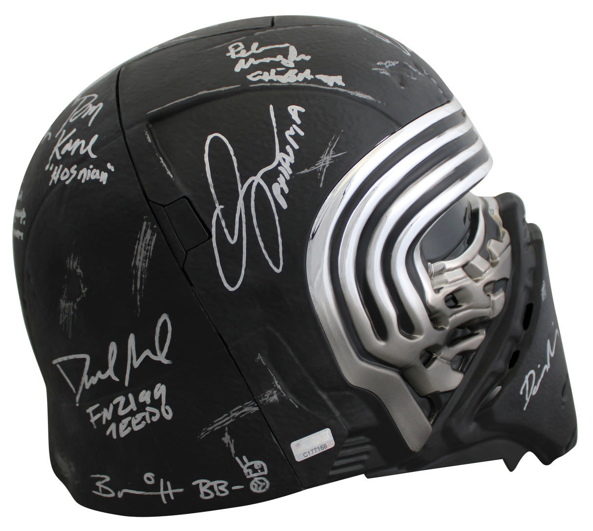 Star Wars (19) Driver, Ridley, Daniels, Mayhew, Signed Kylo Ren FS Helmet BAS