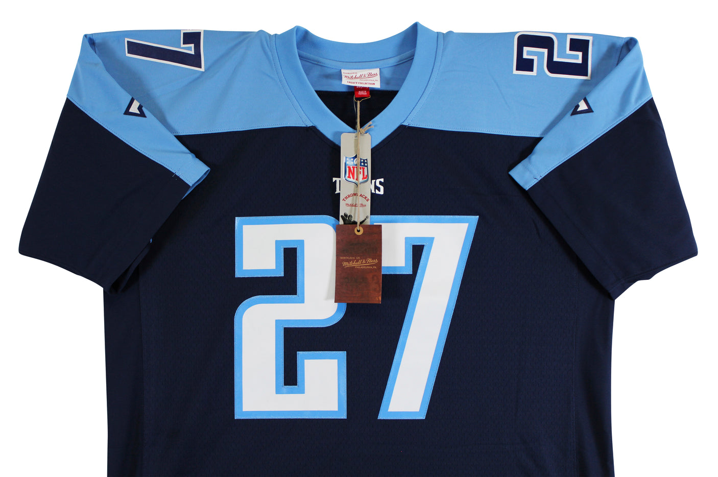 Titans Eddie George Authentic Signed Light Blue M&N Throwback Jersey Fanatics