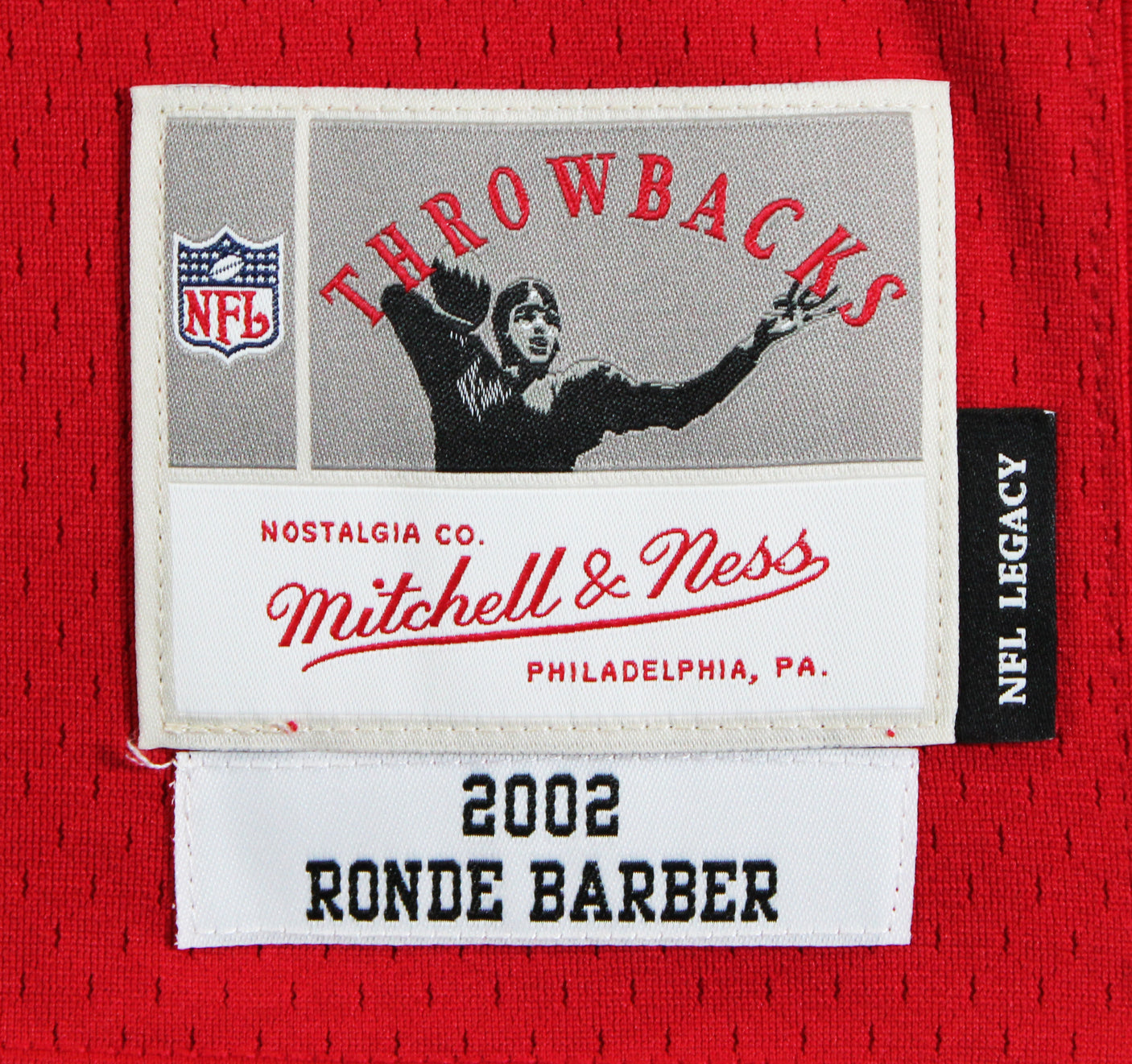 Buccaneers Ronde Barber "4x Insc" Signed Red M&N Throwback Jersey BAS Witnessed