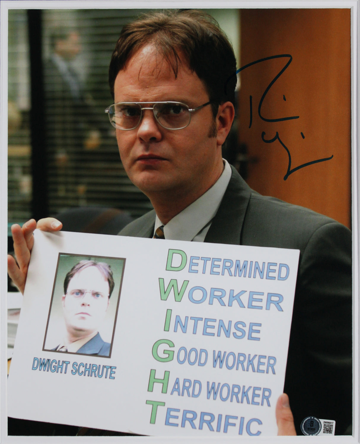 The Office (4) Carell, Wilson, Krasinski & Fischer Signed Framed Display BAS