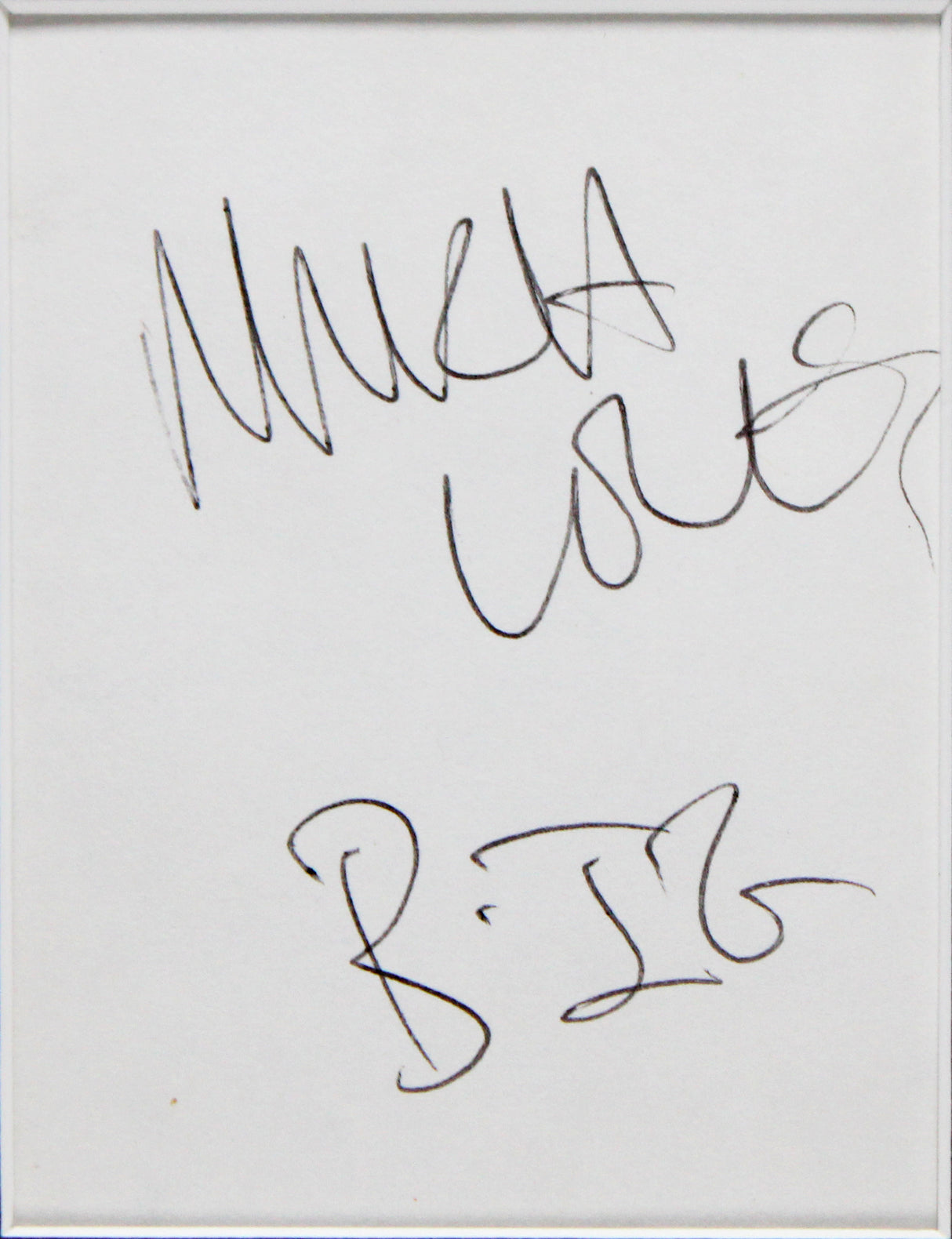Notorious B.I.G. Much Love Signed 3x5 Cut Signature Framed Display JSA #BB65304