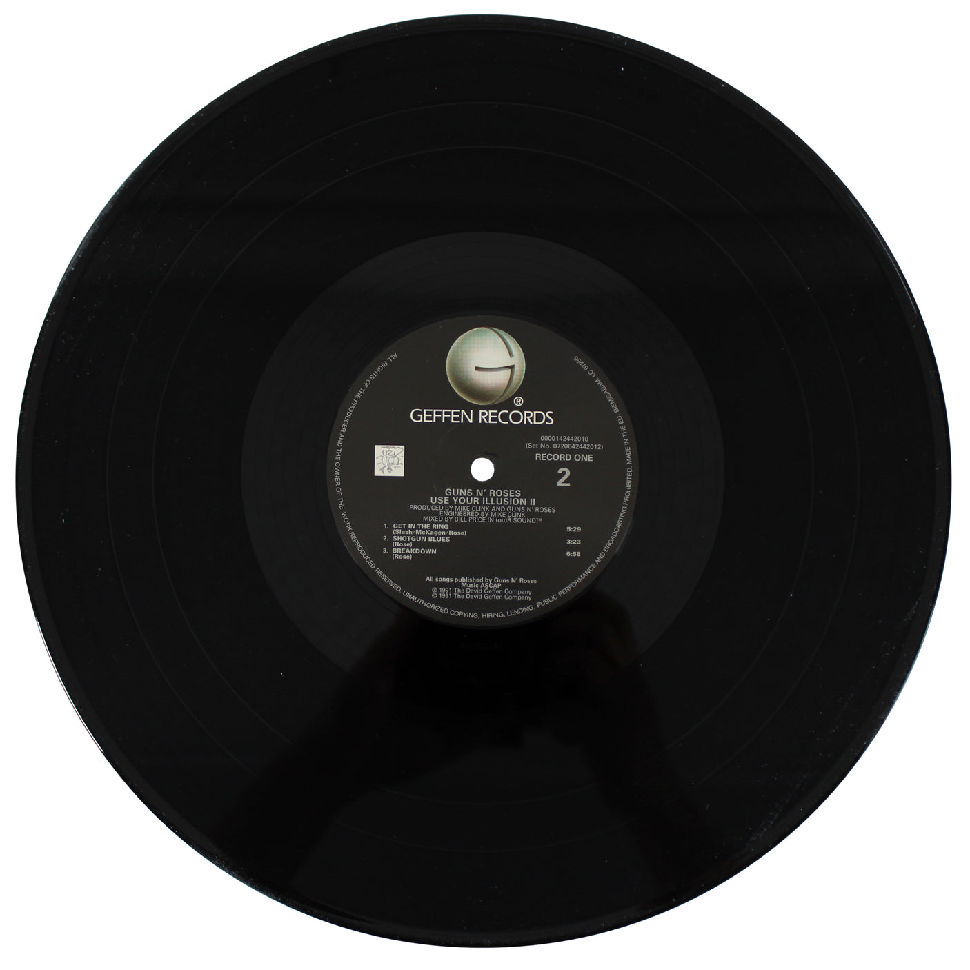 Slash & Dizzy Reed GnR Signed Lose Your Illusion II Album Cover W/ Vinyl BAS