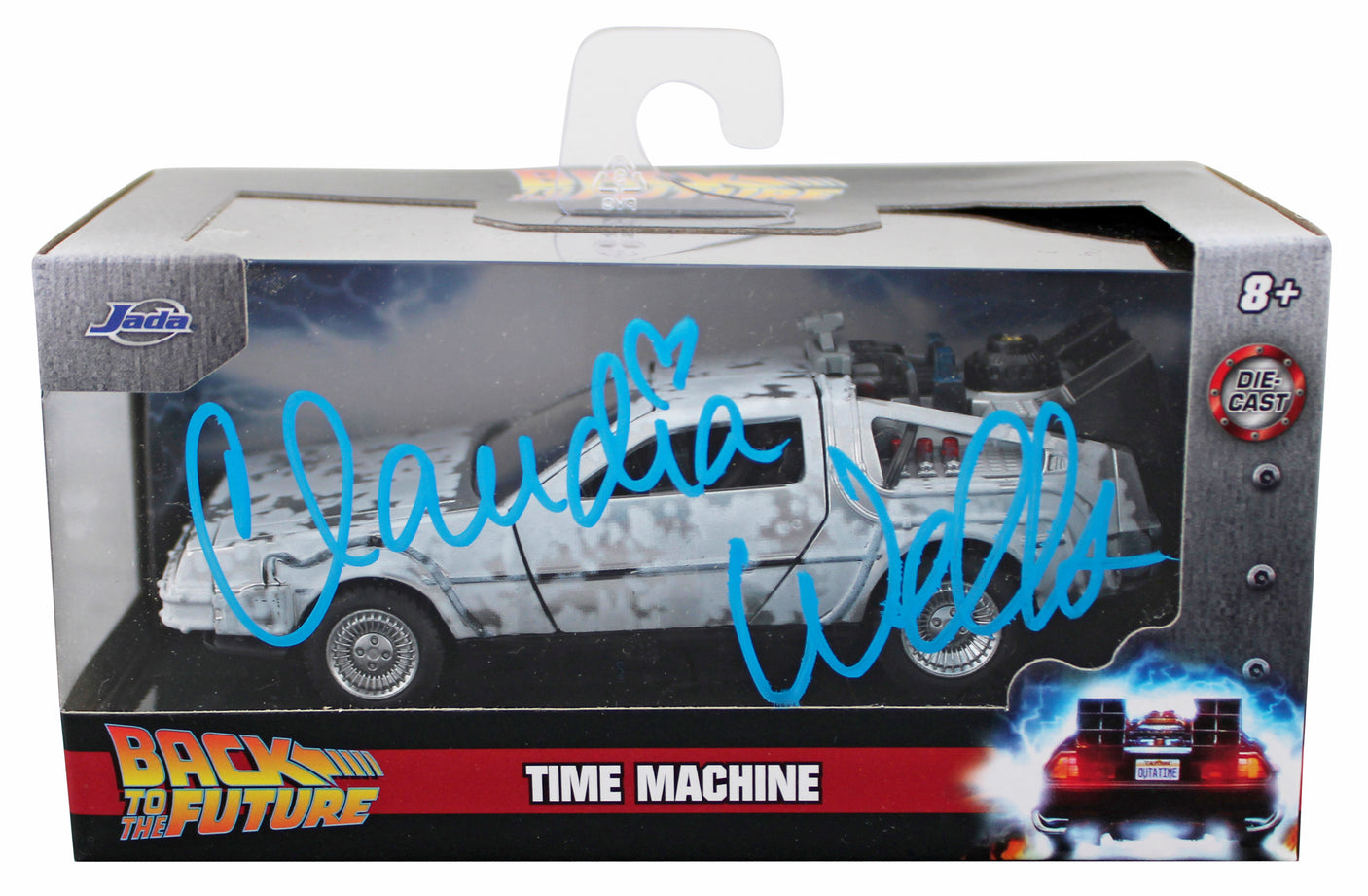 Claudia Wells Back To The Future Signed 1:32 Metal DeLorean Time Machine BAS Wit