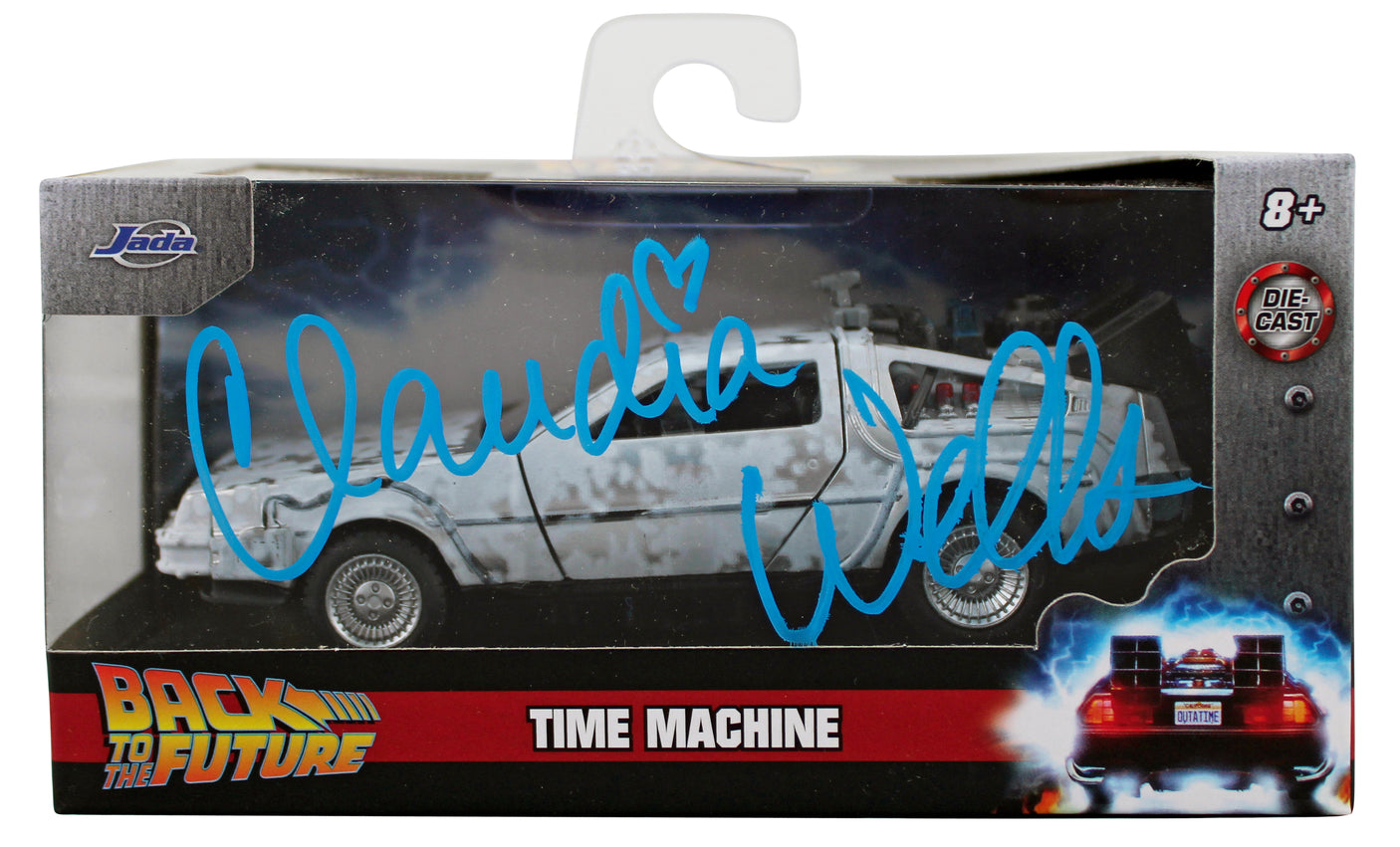 Claudia Wells Back To The Future Signed 1:32 Metal DeLorean Time Machine BAS Wit