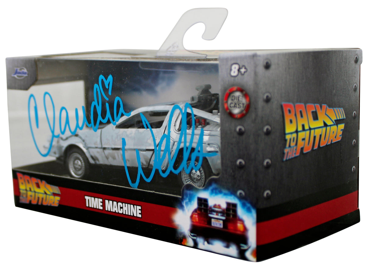 Claudia Wells Back To The Future Signed 1:32 Metal DeLorean Time Machine BAS Wit