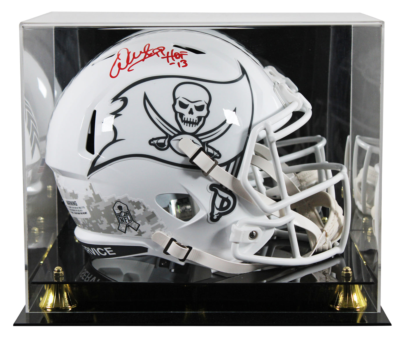 Buccaneers Warren Sapp "HOF 13" Signed STS III F/S Speed Rep Helmet W/ Case BAS