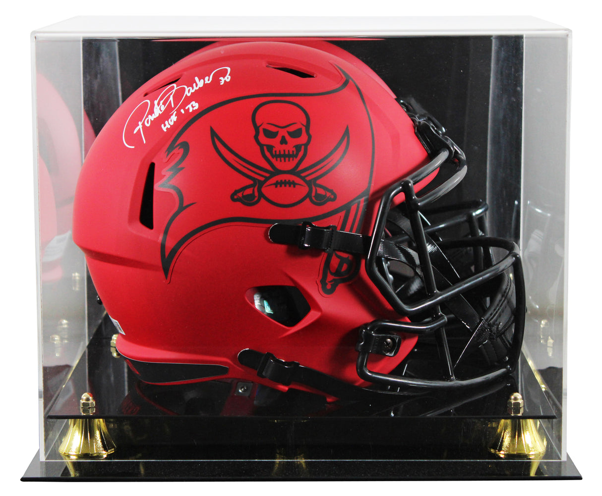 Buccaneers Ronde Barber "HOF 23" Signed Rave F/S Speed Rep Helmet W/ Case BAS W