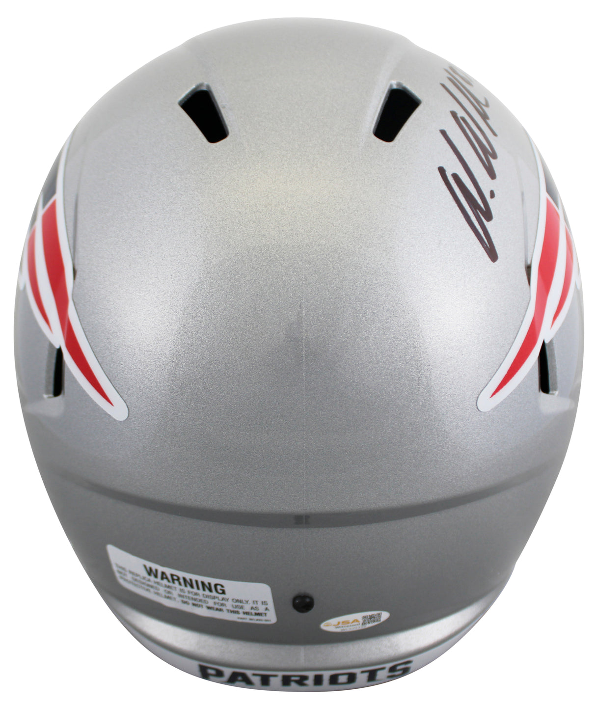 Patriots Wes Welker Signed Full Size Speed Rep Helmet W/ Case JSA Witness