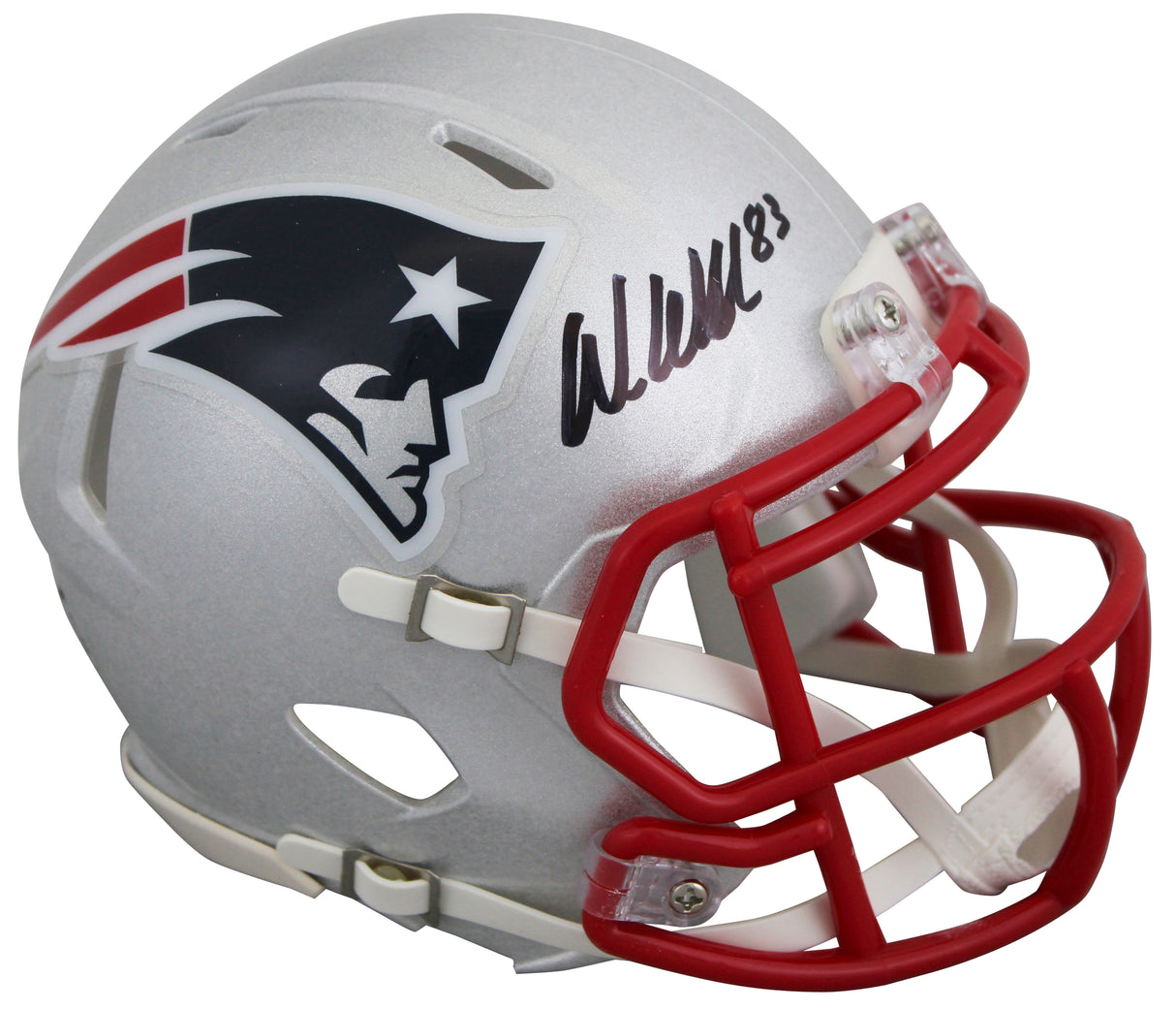 Patriots Wes Welker Authentic Signed Speed Mini Helmet W/ Case JSA Witnessed