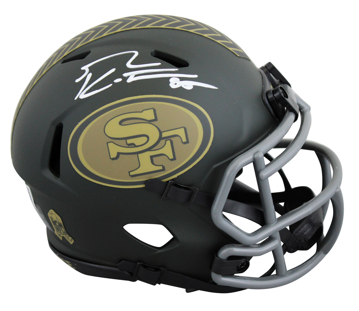 49ers George Kittle Signed Salute To Service IV Speed Mini Helmet BAS Witnessed