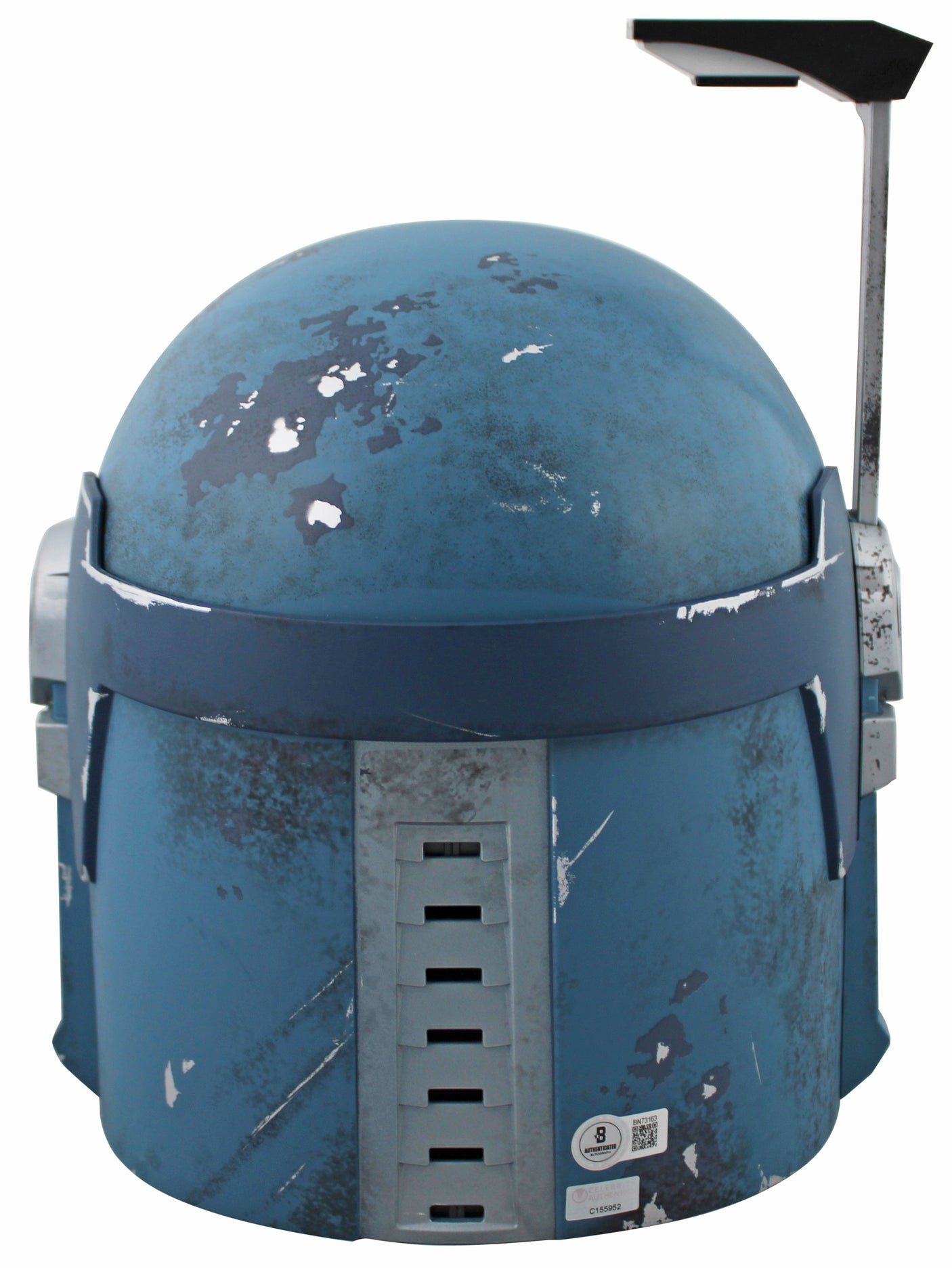 Katee Sackhoff The Mandalorian "2x Insc" Authentic Signed Helmet BAS #BN73163