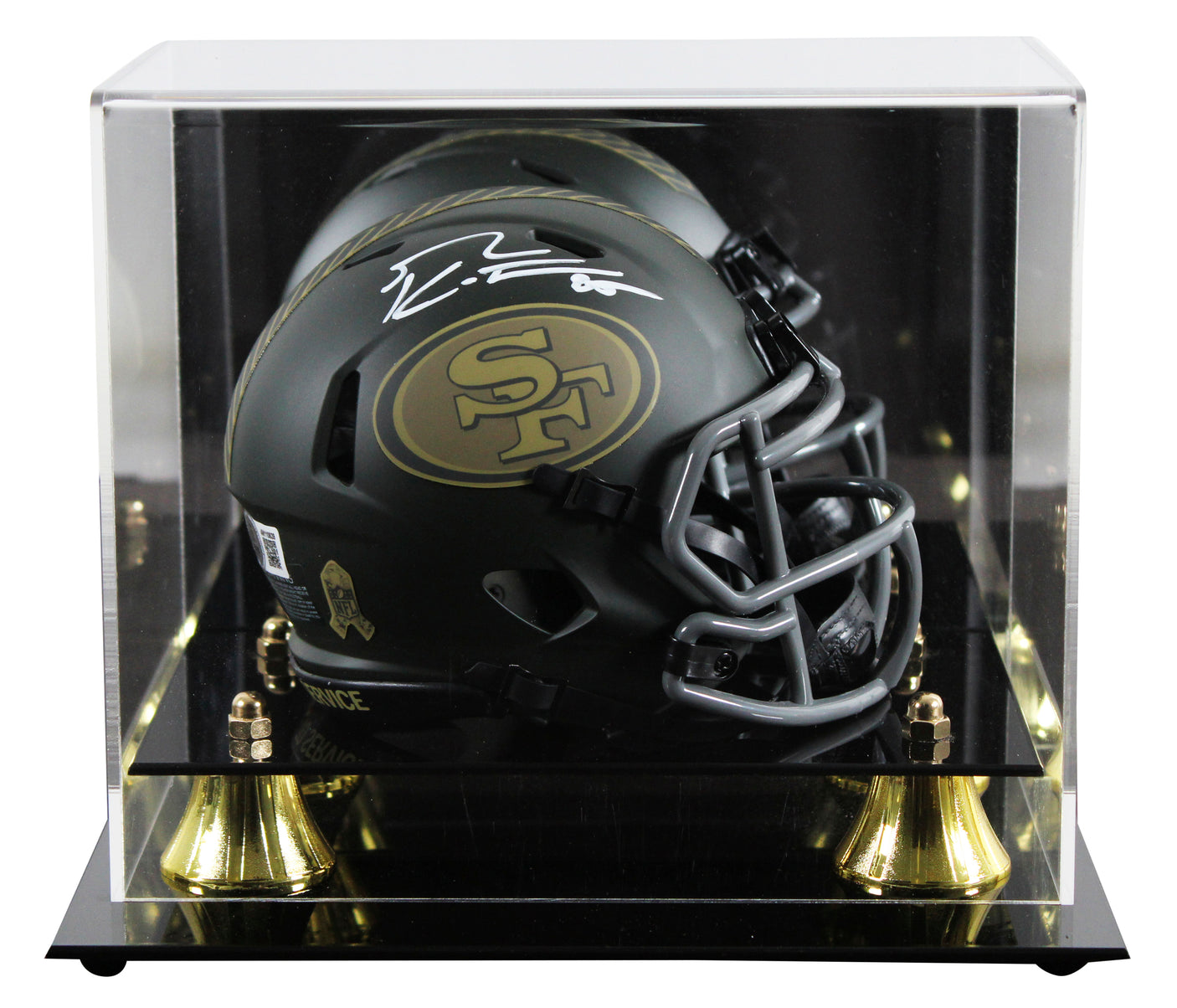 49ers George Kittle Signed STS IV Speed Mini Helmet W/ Case BAS Witnessed