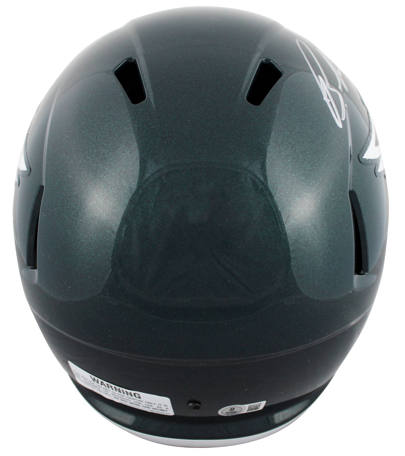 Eagles Brandon Graham Signed F/S Speed Rep Helmet W/ Case w/ Silver Sig BAS Wit