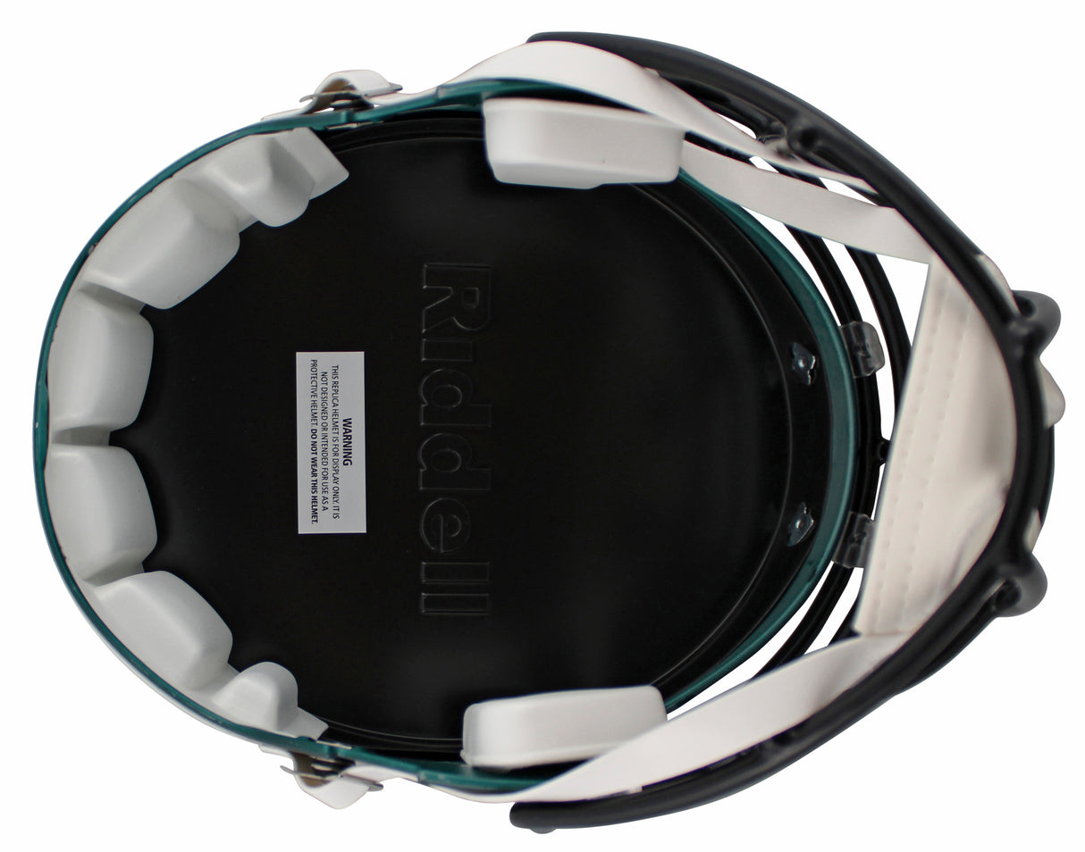 Eagles Brandon Graham Signed Full Size Speed Rep Helmet w/ Silver Sig BAS Wit