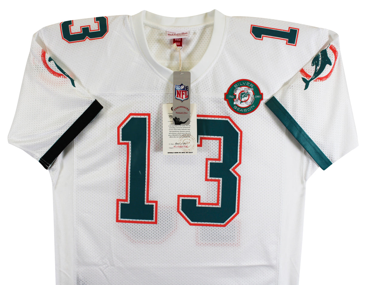Dolphins Dan Marino "HOF MVP" Signed White 1990 TB Mitchell & Ness Jersey BAS 1