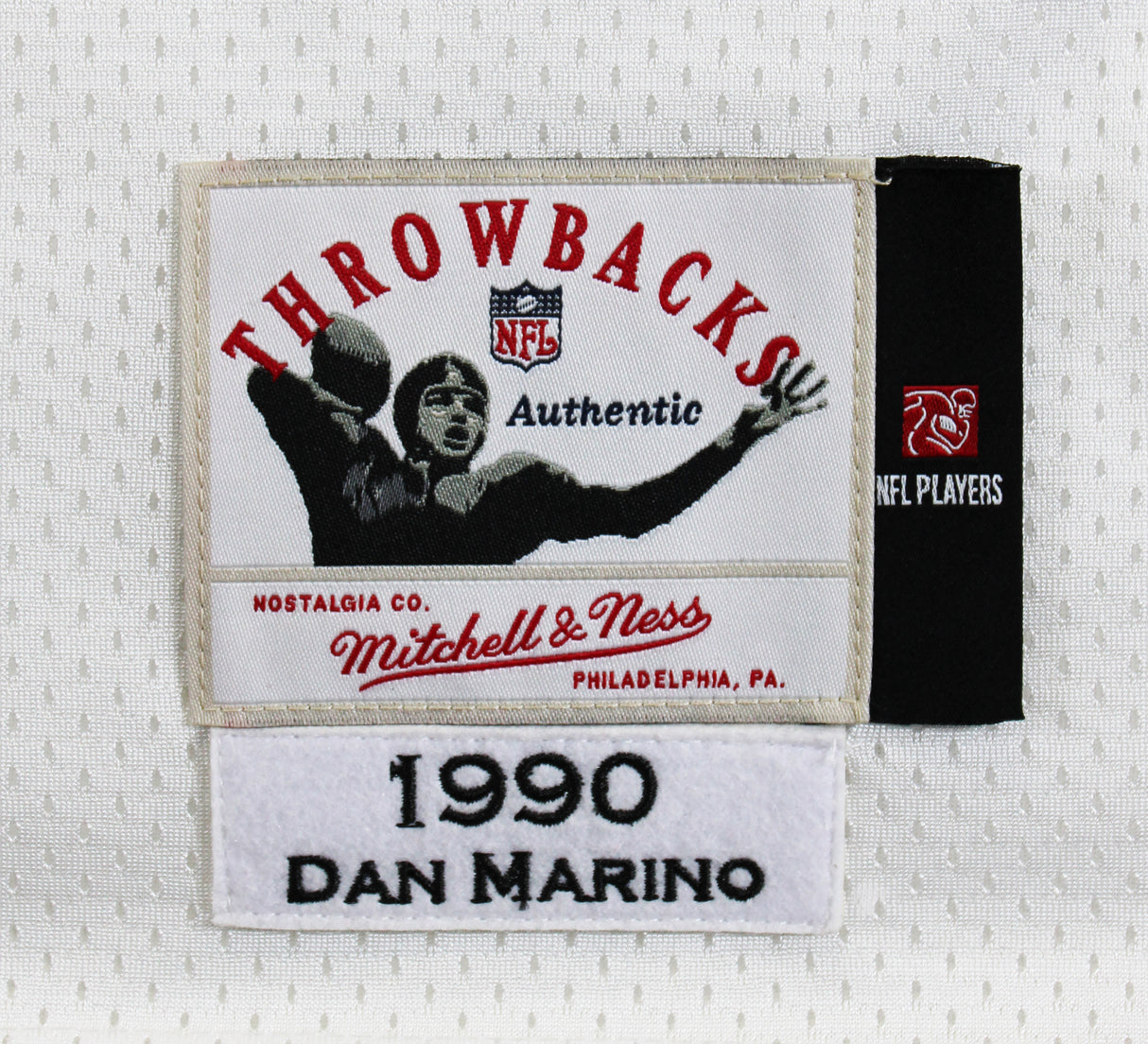 Dolphins Dan Marino "HOF MVP" Signed White 1990 TB Mitchell & Ness Jersey BAS 1